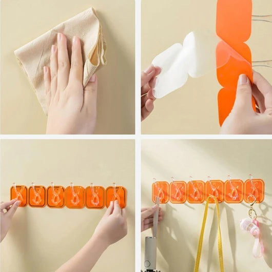 6 in 1 Sticky Wall Hanger